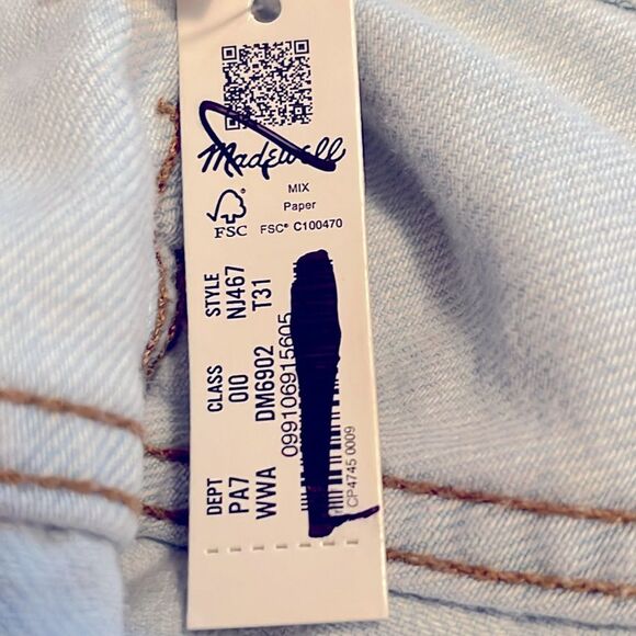 Madewell NWT The Tall Slouchy Boyjean Ripped Edition Size 31T - Picture 10 of 10